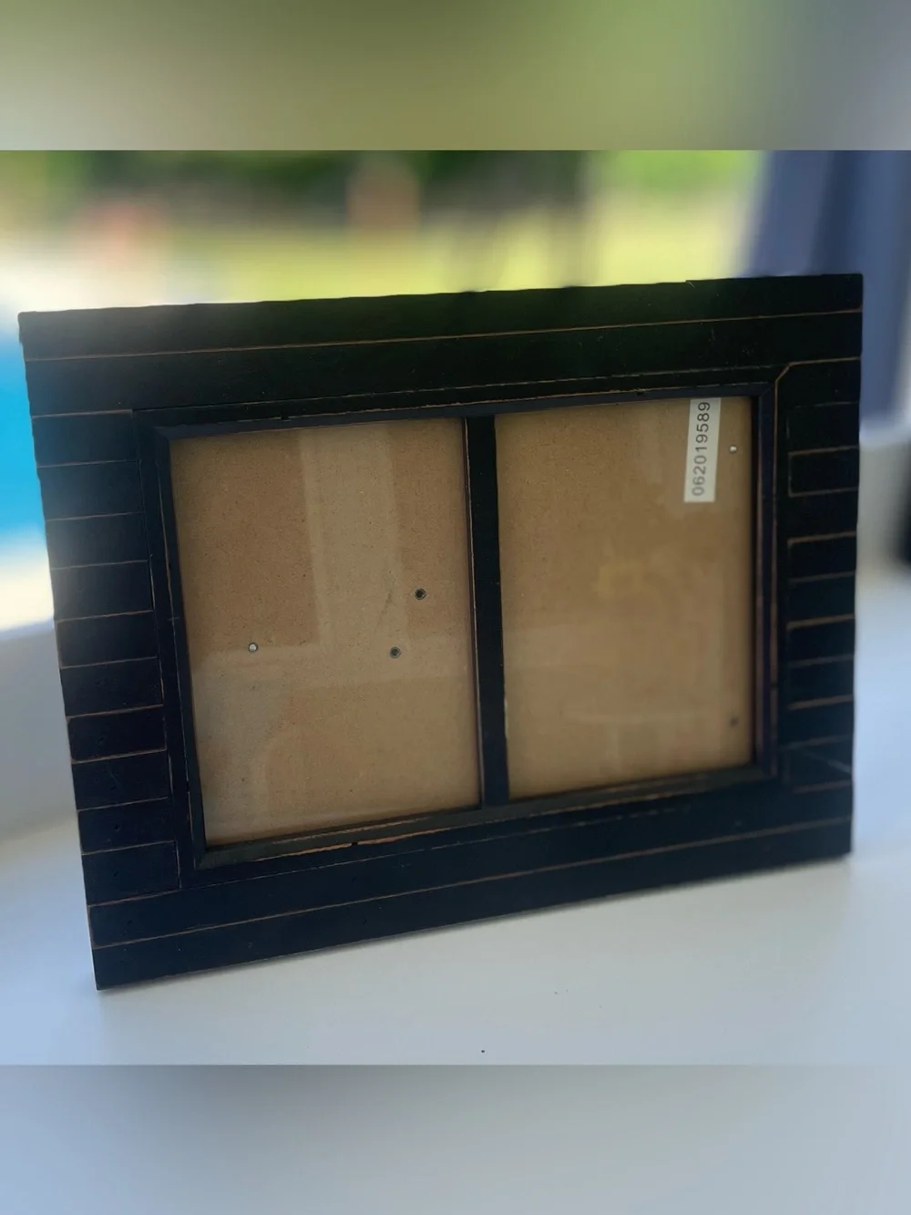 Rustic Double 5x7 Collage Picture Frame Dark Wood Farmhouse Decor